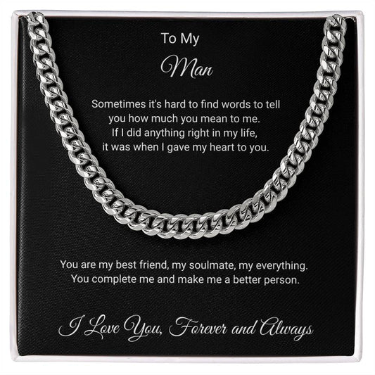 To My Man - Cuban Link Chain