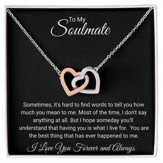 Soulmate - You are the best - Interlocking Hearts Necklace